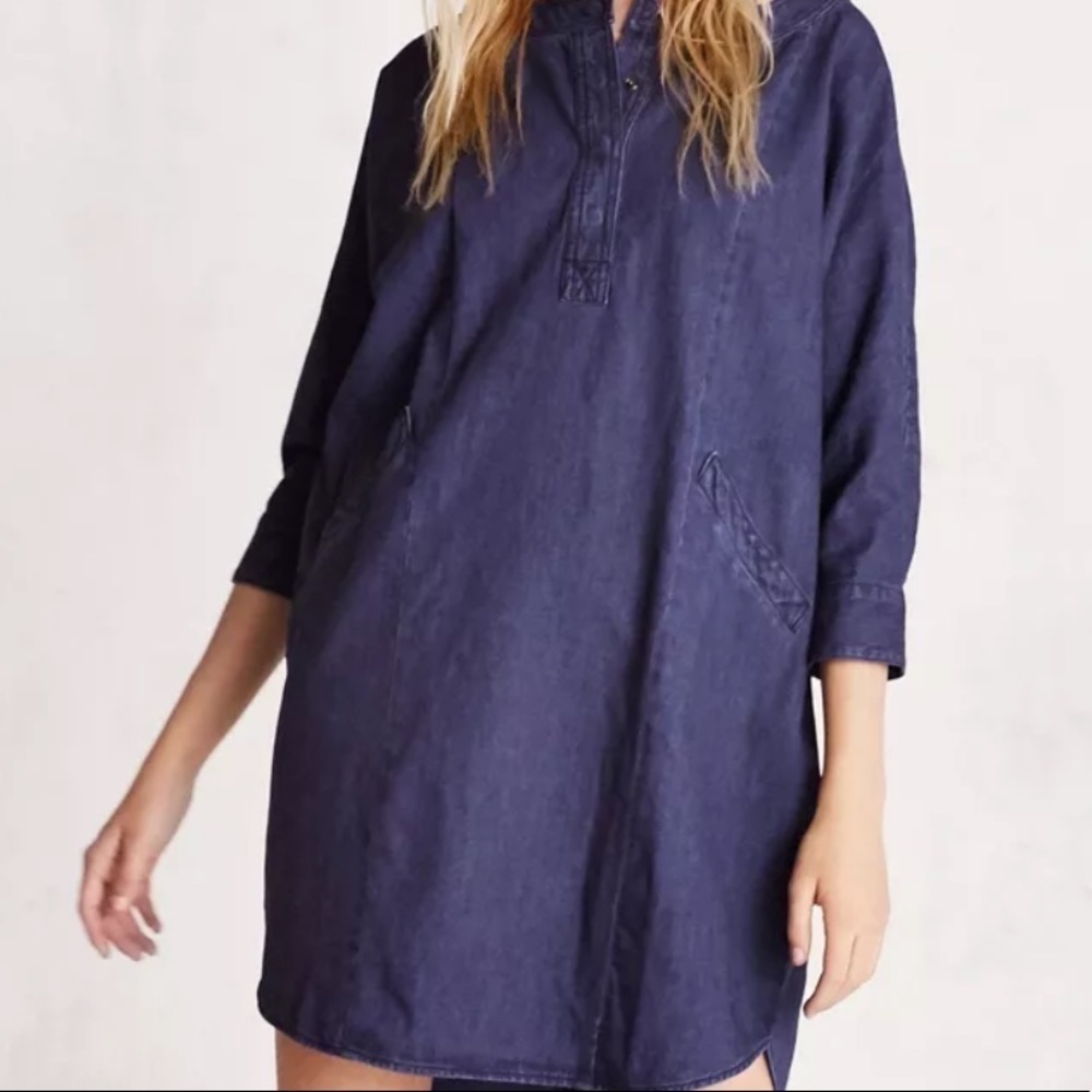 Urban Outfitters BDG Everly Size Small Dolman Sleeves Denim Cotton Dress